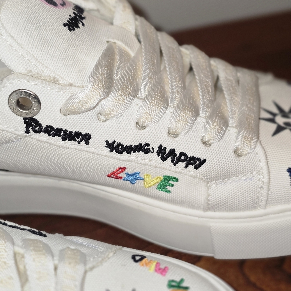 Zadig & Voltaire White Sneakers with Colorful Embroidery - Picture 4 of 10